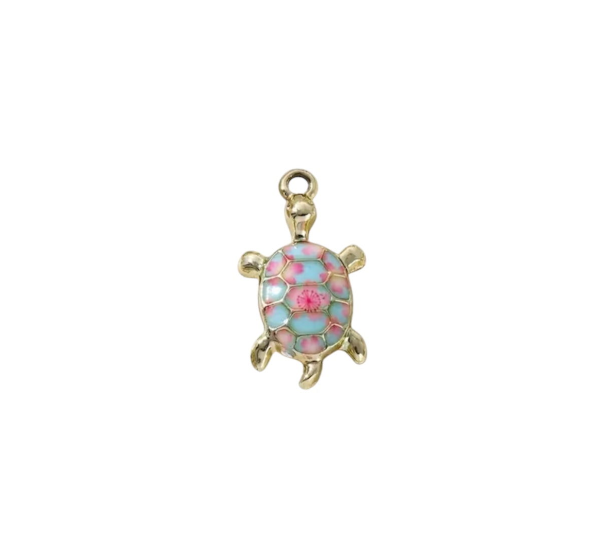Tortue bleue et rose